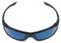 Crews Force Flex Safety Glasses ~ Black Frame - Blue Diamond Lens