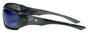 Crews Force Flex Safety Glasses ~ Black Frame - Blue Diamond Lens