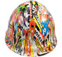 Sticker Bomb Hyrdro Dipped Hard Hats ~ Back View