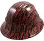 Pink Flame Hydro Dipped Hard Hats Full Brim Style ~ Oblique View