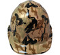 Camo Bootie Khaki Hydro Dipped Hard Hats ~ Front View