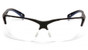 Pyramex Safety Glasses ~ VENTURE III ~ Black Frame ~ Clear Lens