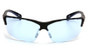 Pyramex Safety Glasses ~ VENTURE III ~ Black Frame ~ Infinity Blue Lens