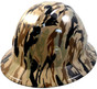Camo Bootie Khaki Hydro Dipped Hard Hats ~ Oblique View