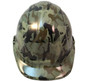 Camo Bootie Green Hydro Dipped Hard Hats ~ Front View