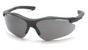 Pyramex Fortress Safety Glasses ~ Black Frame ~ Smoke Lens