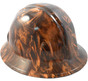 Venom Snake Orange Hydro Dipped Full Brim Hard Hats ~ Oblique View
