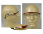 Uvex Astrospec 3000 Glasses ~ Red/White/Blue Frame ~ Clear Lens