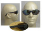 Uvex Bandit Safety Glasses ~ Blue Frame ~ Mirror Lens