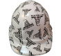Don't Tread On Me White Hydro Dipped Cap Style Hard Hat ~ Front View