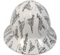 Don't Tread On Me White Hydro Dipped Hard Hats ~ Front View