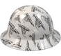 Don't Tread On Me White Hydro Dipped Hard Hats ~ Left Side View