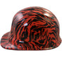 Tiger Orange Hydro Dipped Hard Hats ~ Left Side View