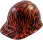 Tiger Orange Hydro Dipped Hard Hats ~ Oblique View