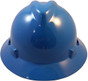 MSA V-Gard Full Brim Hard Hats with Fas-Trac Suspensions Blue
