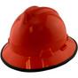 MSA V-Gard Full Brim Hard Hats with Fas-Trac Suspensions Orange - with Protective Edge