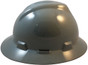 MSA V-Gard Full Brim Hard Hats with Fas-Trac Suspensions Gray