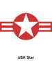 Reflective Hard Hat Decals ~ USA Star