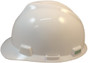 MSA Cap Style Large Jumbo Hard Hats with Fas-Trac Suspensions White - Left Side View