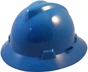 MSA V-Gard Full Brim Hard Hats with One-Touch Suspensions ~ Blue