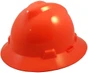 MSA V-Gard Full Brim Hard Hats with One-Touch Suspensions ~ Orange