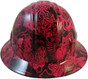Tattoo Pink Hydro Dipped Hard Hats Full Brim Design - Front View
