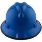 MSA V-Gard Full Brim Hard Hats with One-Touch Suspensions Blue - with Protective Edge