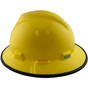 MSA V-Gard Full Brim Hard Hats with One-Touch Suspensions Yellow - with Protective Edge