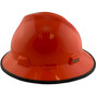 MSA V-Gard Full Brim Hard Hats with One-Touch Suspensions Standard Orange - with Protective Edge