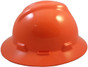 MSA V-Gard Full Brim Hard Hats with One-Touch Suspensions Standard Orange