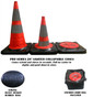 30 Inch Pack and Pop Incident Cones With Light 5 Packs Pic 1