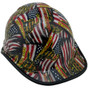 Don't Tread on Me USA FLAG Design Hydro Dipped Hard Hats Cap Style Design 