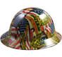 Don't Tread on Me Design Hydro Dipped Hard Hats Full Brim Style ~ Right Side View