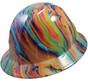 Oil Spill Design Hydro Dipped Hard Hats ~ Oblique View