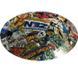 Sticker Bomb 4 Design Hydro Dipped Hard Hats Full Brim Style ~ Detail View