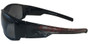 Edge Caraz Patriot Safety Glasses, Black Frame Smoke Lens (HZ116-P1) Side