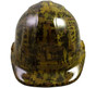 Oilfield Camo Yellow Hydro Dipped Hard Hats ~ Front View