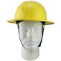 Skullbucket Aluminum Full Brim Hardhats ~ Yellow Suspension with Chin Strap
