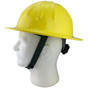 Skullbucket Aluminum Full Brim Hardhats ~ Yellow Suspension with Chin Strap