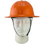 Skullbucket Aluminum Full Brim Hardhats ~ Orange Suspension with Chin Strap