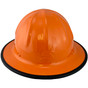 Skullbucket Aluminum Full Brim Hardhats ~ Orange with Protective Edge