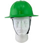 Skullbucket Aluminum Full Brim Hardhats ~ HI Viz Green Suspension with Chin Strap