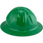 Skullbucket Aluminum Full Brim Hardhats ~ Green Left