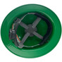 Skullbucket Aluminum Full Brim Hardhats ~ Green Suspension