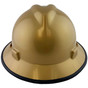 MSA V-Gard Full Brim Hard Hats with Staz-On Suspensions Gold - with Protective Edge