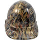 Oilfield Camo White Hydro Dipped Hard Hats ~ Front View