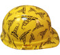 Don't Tread on Me Yellow Hydro Dipped Cap Style Hard Hat ~ Right Side View