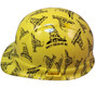 Don't Tread on Me Yellow Hydro Dipped Cap Style Hard Hat. ~ Left Side View