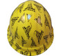 Don't Tread on Me Yellow Hydro Dipped Cap Style Hard Hat. ~ Back View