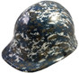 Navy Digital Camo Hydro Dipped Hard Hats ~ Oblique View